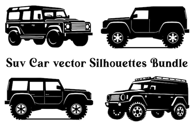 Vector Car Silhouettes Bundle Set of Car vector silhouette Clipart