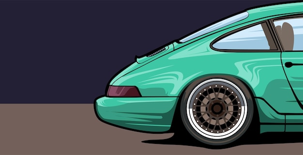 Vector vector car with detailing and color
