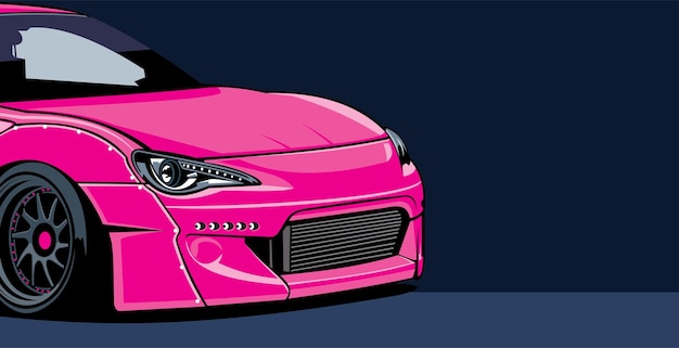 vector car with detailing and color