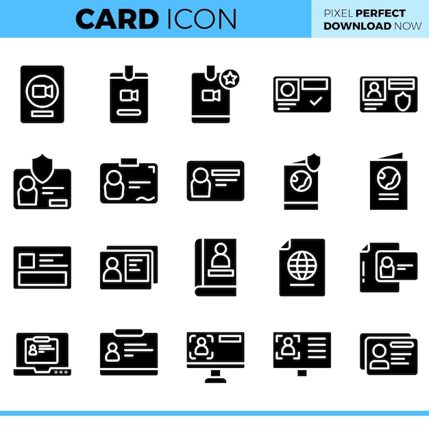 Vector card icon set