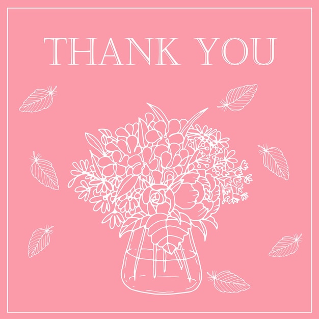 vector card for thank you