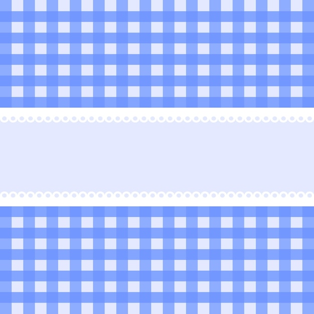 青い市松模様の背景イラスト ベクトル カード