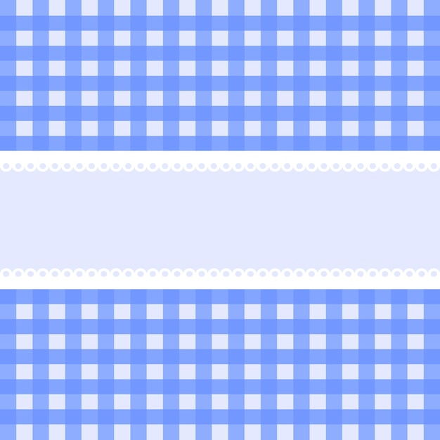 Vector card with blue checkered background illustration