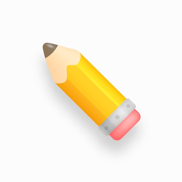 Vector cartoon 3d pencil