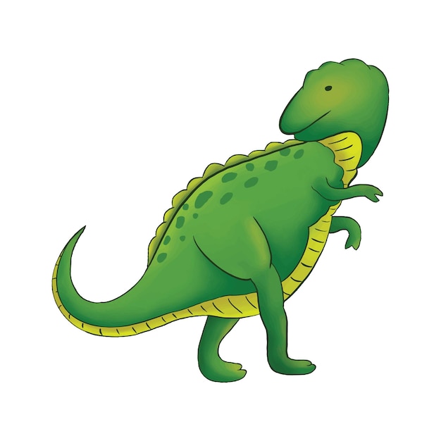 Векторный мультфильм о очаровательном динозавре