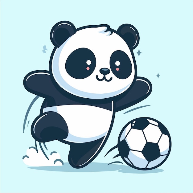 Vector cartoon animals playing football