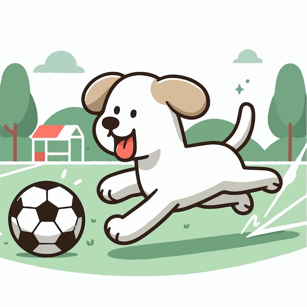Vector vector cartoon animals playing football