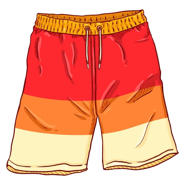 Premium Vector | Vector Cartoon Beach Colorful Swimming Shorts