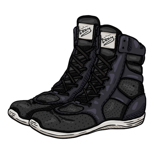 Vector Cartoon Boxing Shoes Illustration