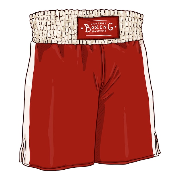 Vector Cartoon Boxing Shorts Illustration