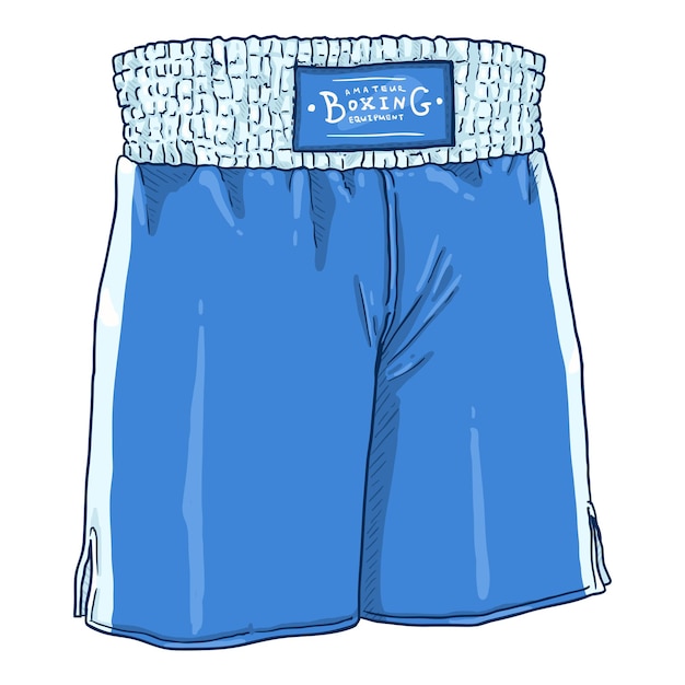 Vector Cartoon Boxing Shorts Illustration