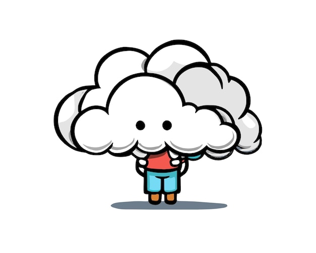 Vector cartoon cloud illustration