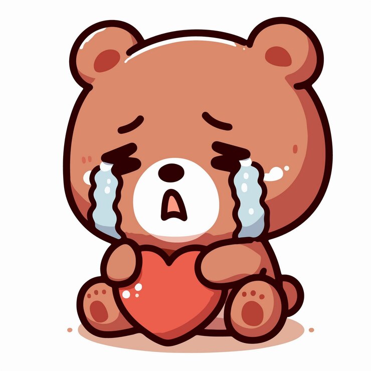 Vector ベクトル漫画 泣くクマのイラスト