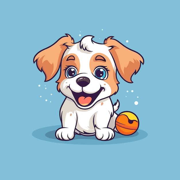 Vector cartoon dog cute tshirt