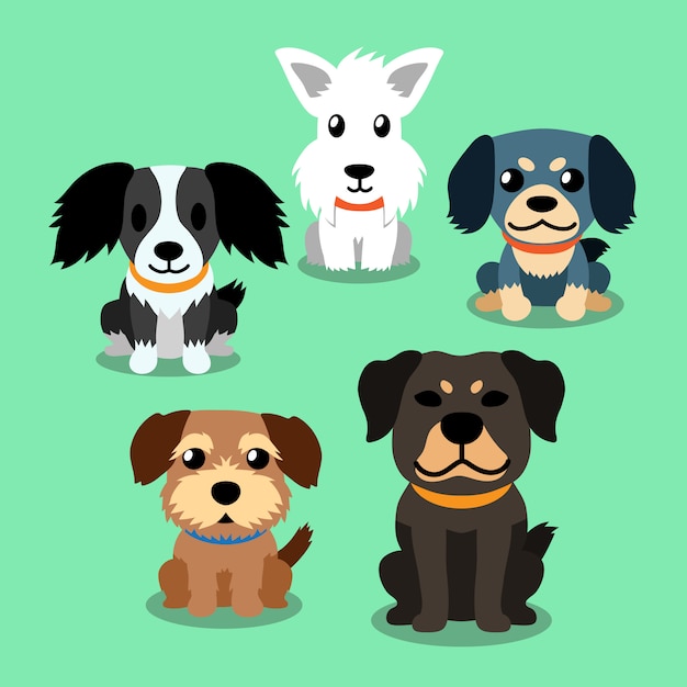 Vector cartoon dogs