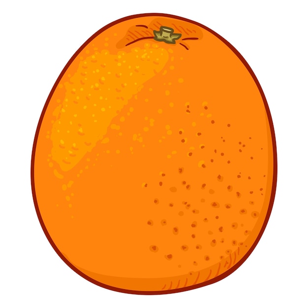 Vector Cartoon Ellipse Orange