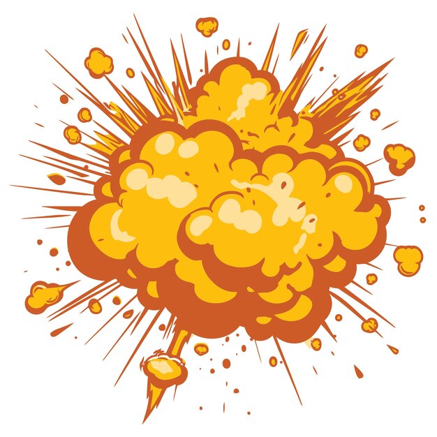 Vector vector cartoon explosion in whit background