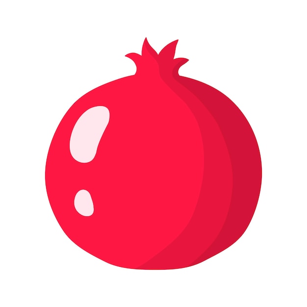 Vector cartoon fresh pomegranate fruit. Eco food shopping.