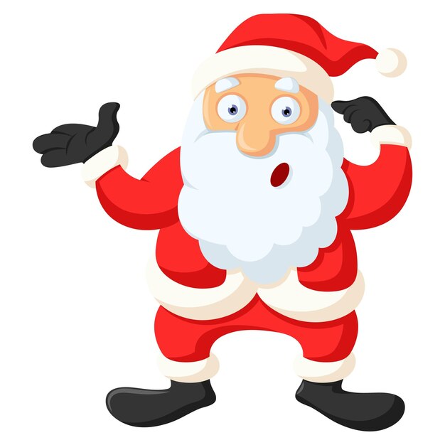 Vector cartoon illustratie van schattige santa