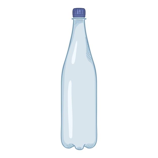 Vector cartoon illustration big plastic bottle
