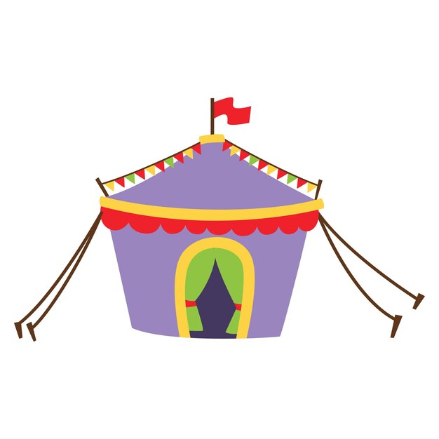 Vector cartoon illustration of a circus' tent