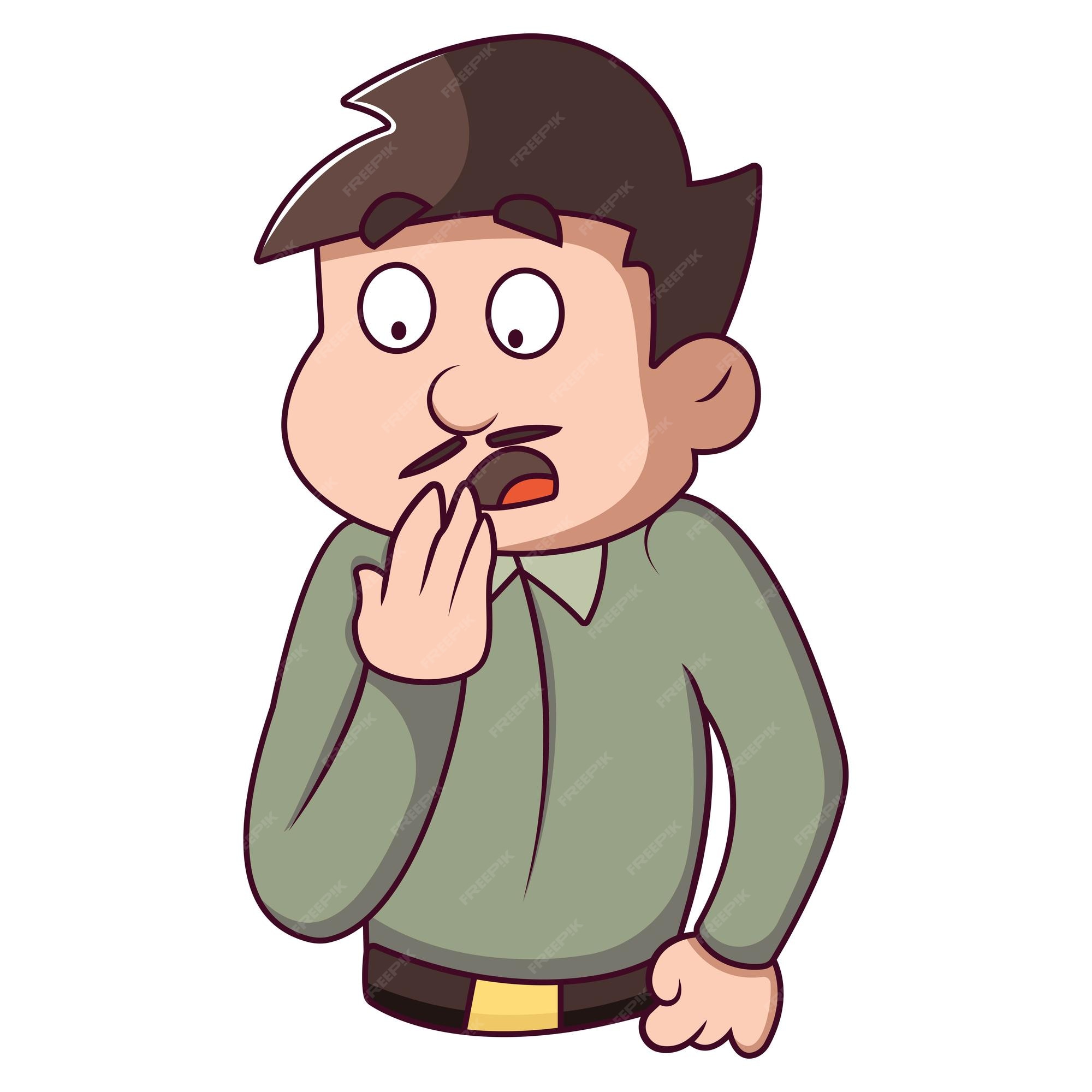 Premium Vector | Vector cartoon illustration of man is shocked Premium Vector | Vector cartoon illustration of man is shocked