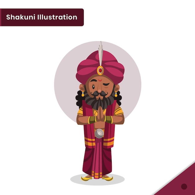 Vector vector cartoon illustration of shakuni character