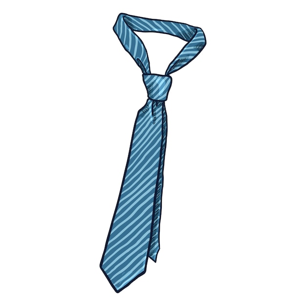 Vector Cartoon Illustration Single Classic Necktie