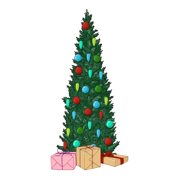 Vector Cartoon Kerstboom