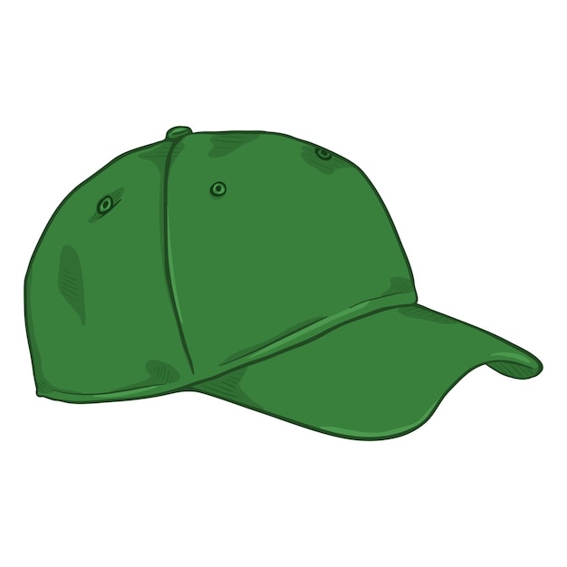 Vector Cartoon Klassieke Lege Baseball Cap Zijaanzicht