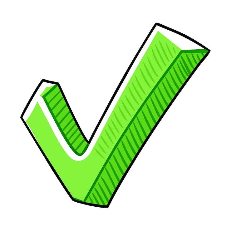 Vector vector cartoon licht groen ok symbool ja teken illustratie
