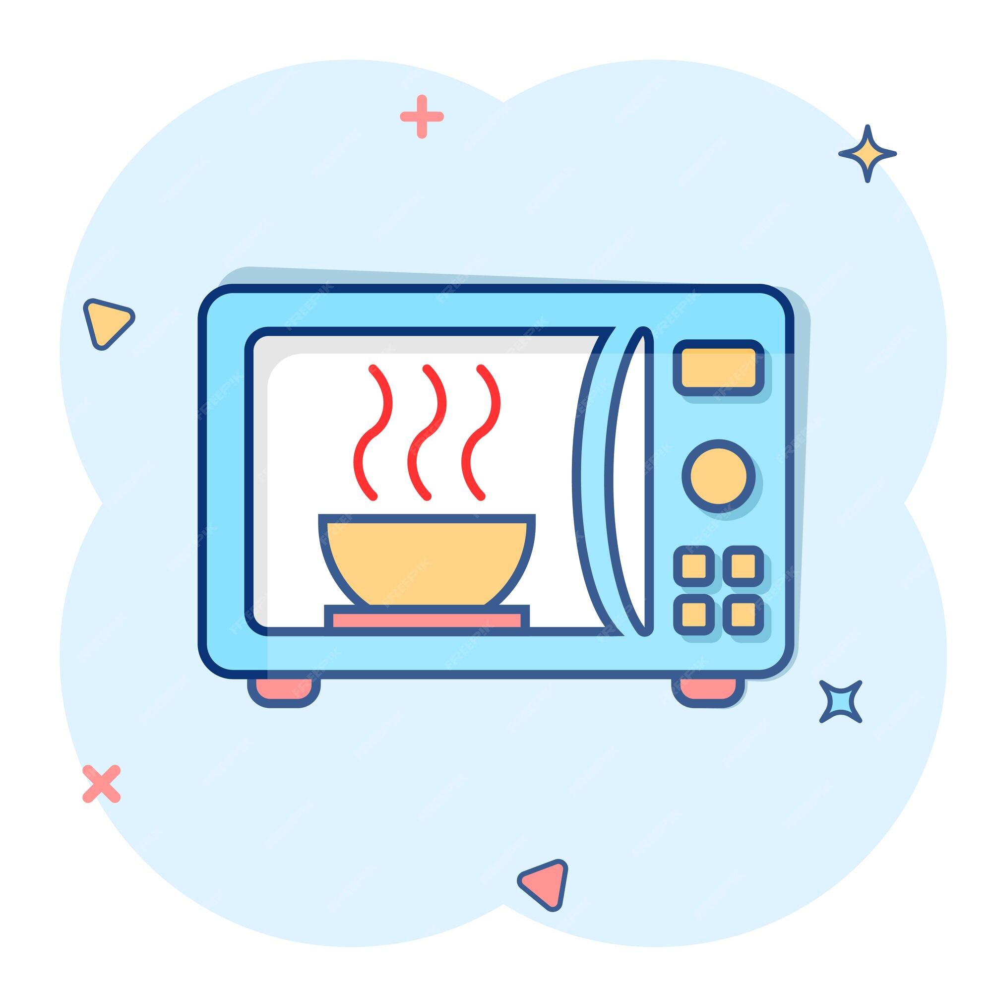 Cute Microwave Icon, Stock vector