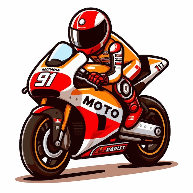 Vector vector cartoon of motor gp racing