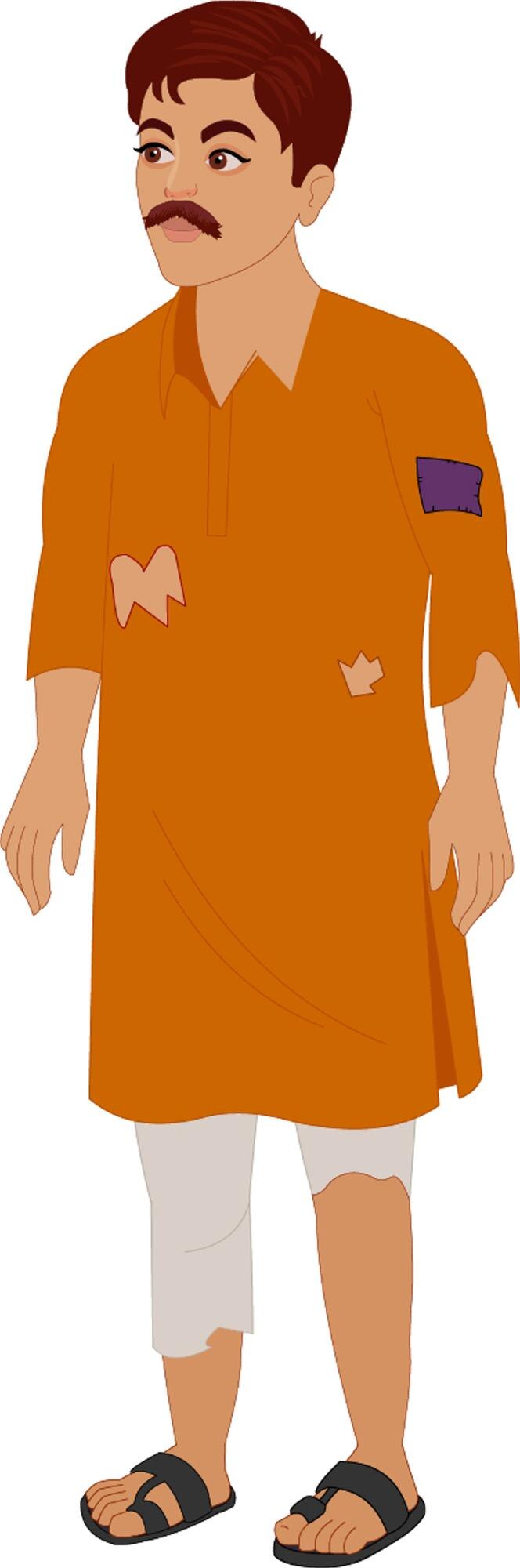 वेक्टर vector cartoon poor man poor boy needy