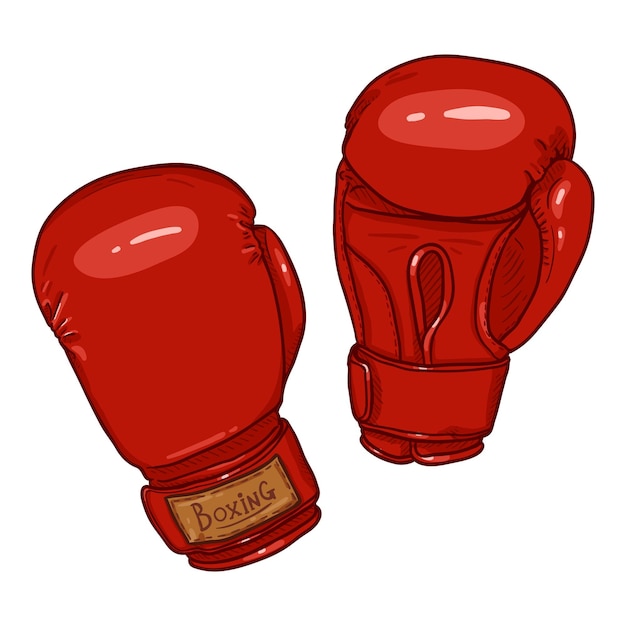 Vector vector cartoon red boxing gloves