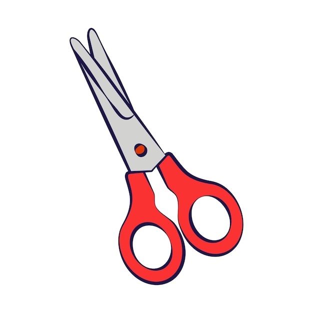 Vector cartoon schaar pictogram op witte achtergrond