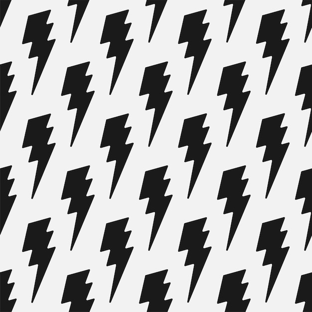 Vector cartoon seamless pattern with flash lightning print Repeatable thunderbolt background