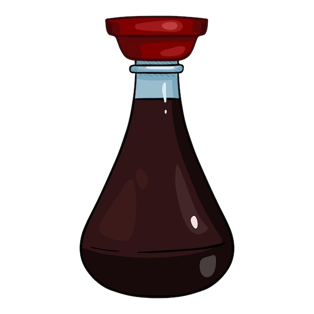 Vector Cartoon Soy Sauce Illustration