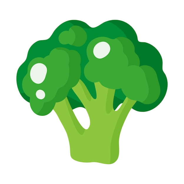 Vector cartoon verse broccoli groente. Eco-voedsel winkelen.