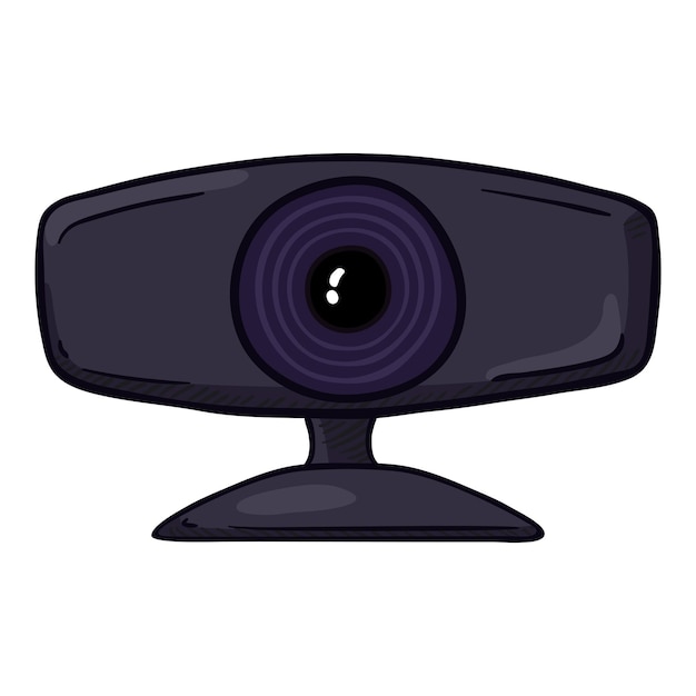 Vector Cartoon Web Camera Illustration