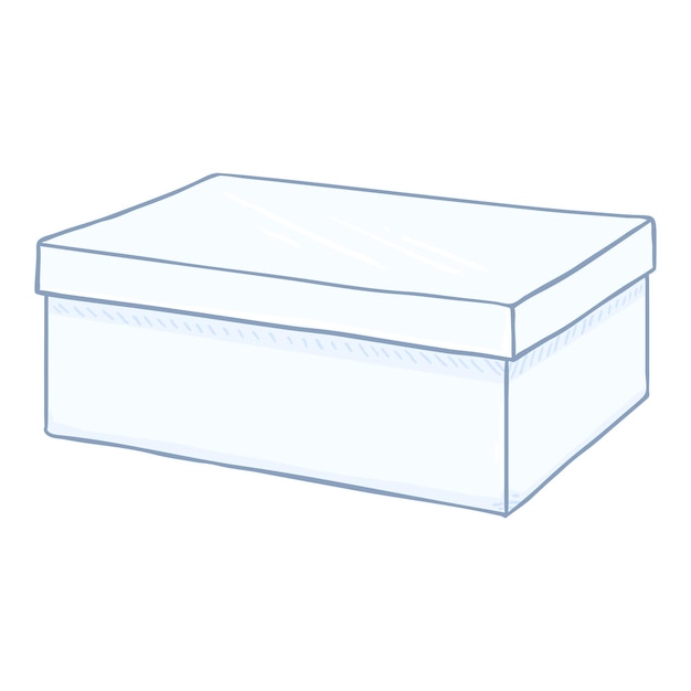Vector vector cartoon white shoe box