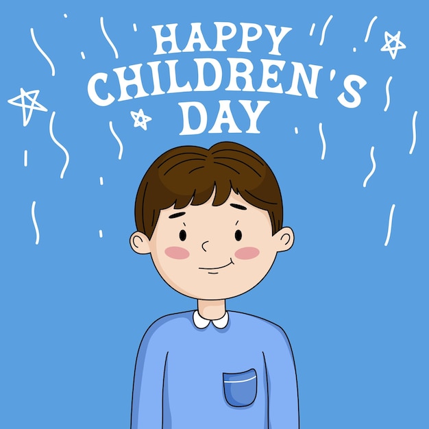 Vector cartoon world children's day illustration