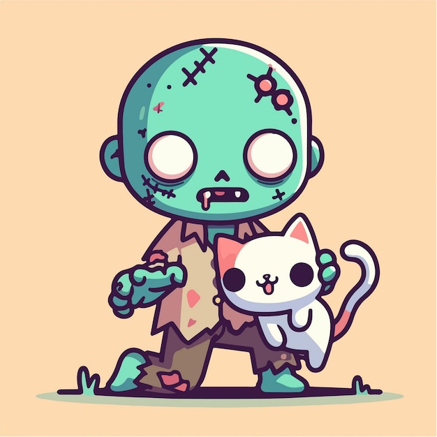 Vector vector cartoon zombie illustration