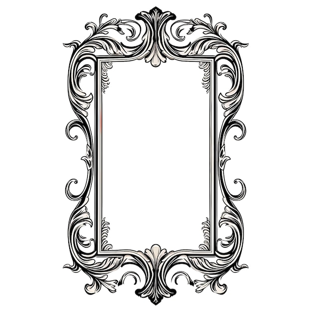 Vector Carved Frame Ornament