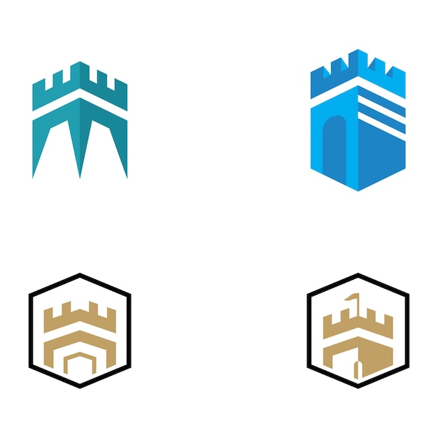 Vector castle logo icon template