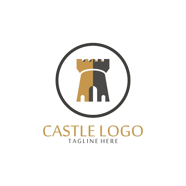 Vector castle logo icon template