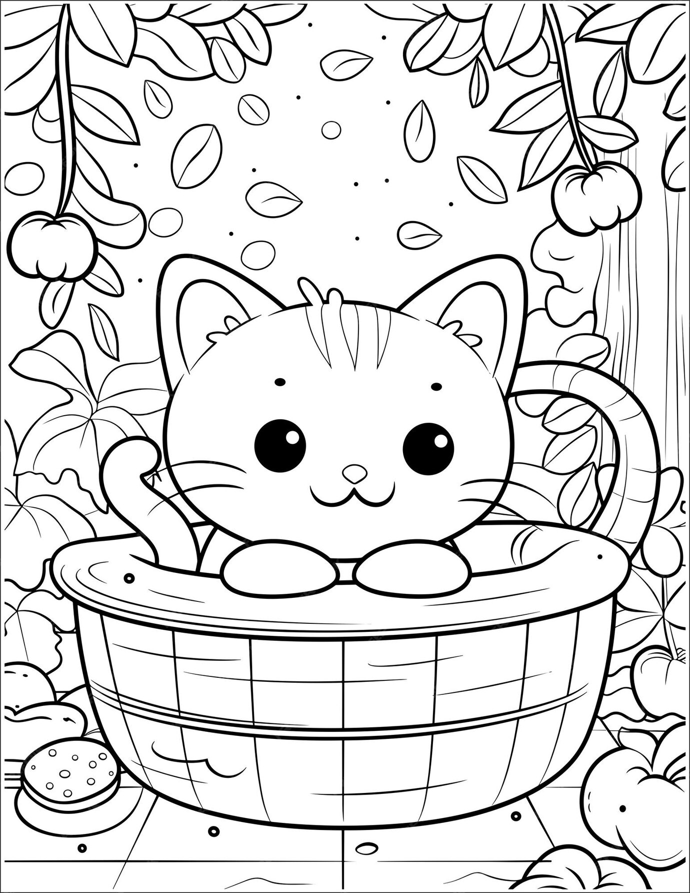 Premium Vector | Vector Cat Coloring Pages for Toddlers and Kids
