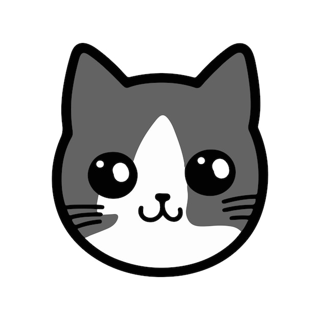 Vector of a cat face design on white background Pet Animals Easy editable layered vector illustration