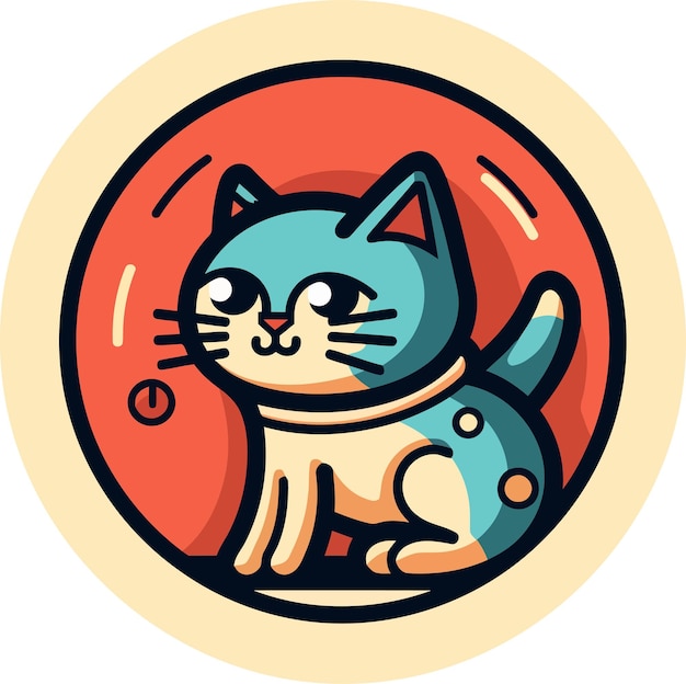 Vector vector cat mascot logo