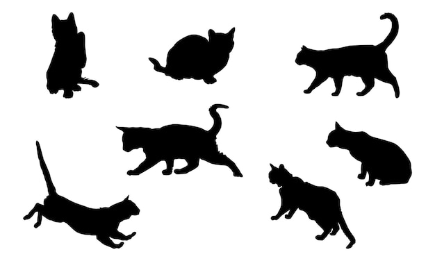 Vector cats set